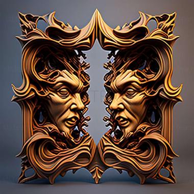 3D model Twin Mirror game (STL)